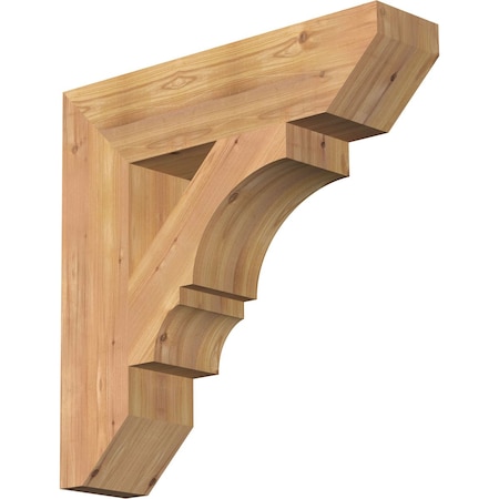 Ekena Millwork Balboa Slat Smooth Bracket, Western Red Cedar, 5 1/2"W x 24"D x 24"H BKT06X24X24BOA06SWR